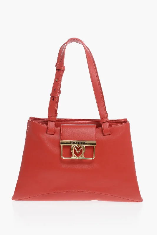 Moschino Love 3 Compartment Faux Leather Tote Bag