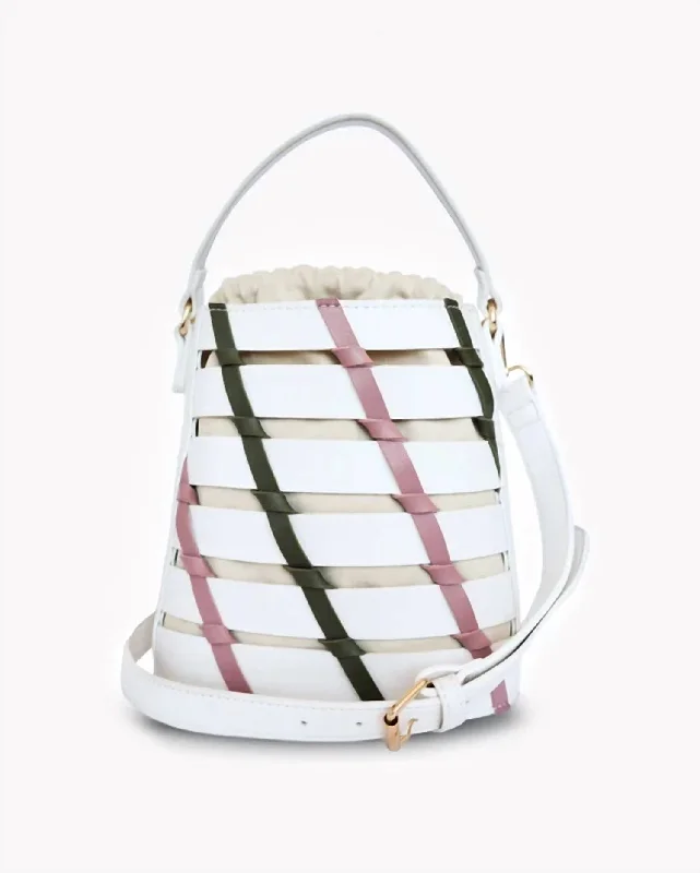 Women's Kara Bucket Crossbody Bag In White