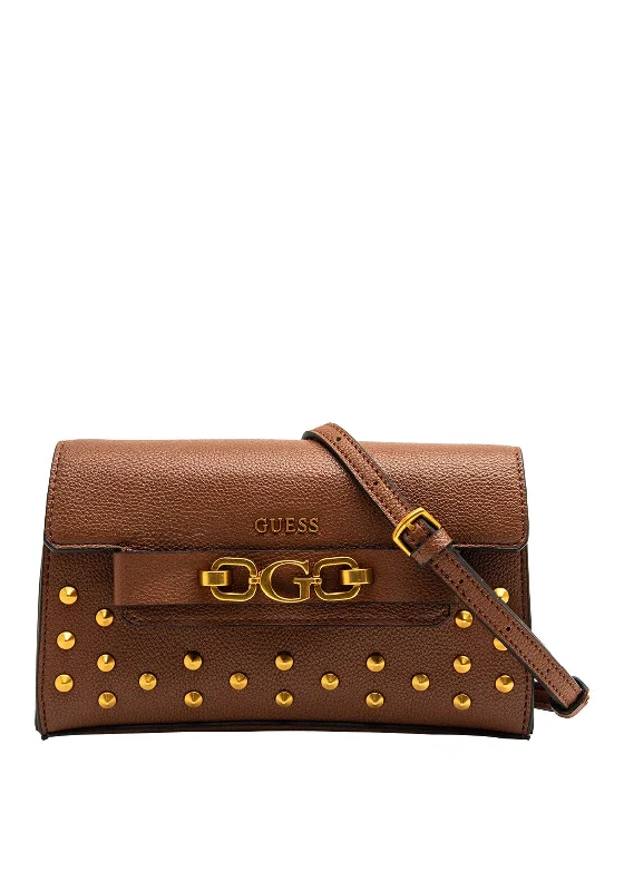 Guess Zira Mini Crossbody Bag, Cognac