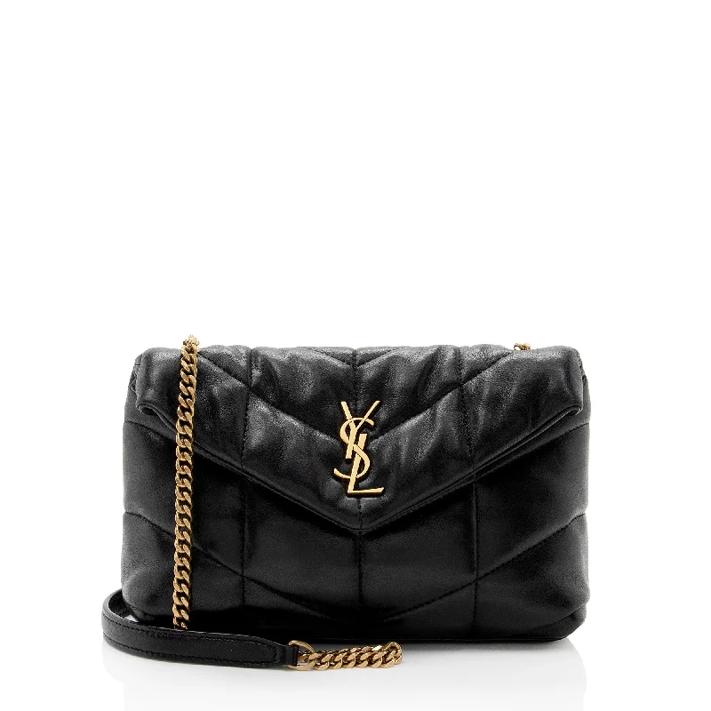 Saint Laurent Lambskin Monogram Puffer LouLou Toy Shoulder Bag