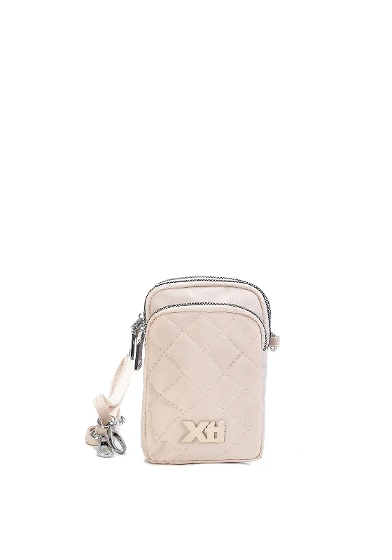 Xti Quilted Phone Crossbody Bag, Beige