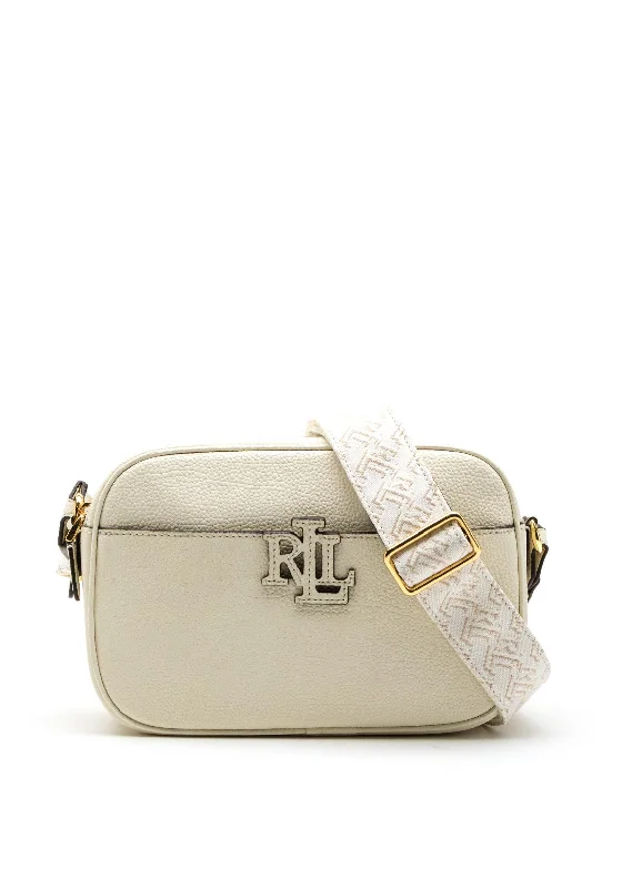 Ralph Lauren Carrie Logo Strap Crossbody Bag, Tan