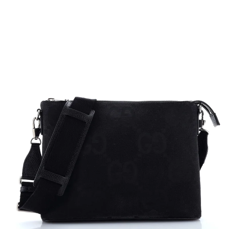 Zip Messenger Bag Jumbo GG Canvas