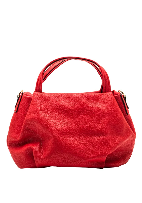 Zen Collection Hobo Style Small Grab Bag, Red