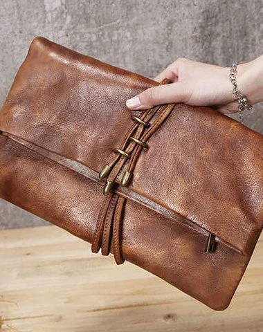 Handmade Leather clutch purse shoulder bag for women leather crossbody bag