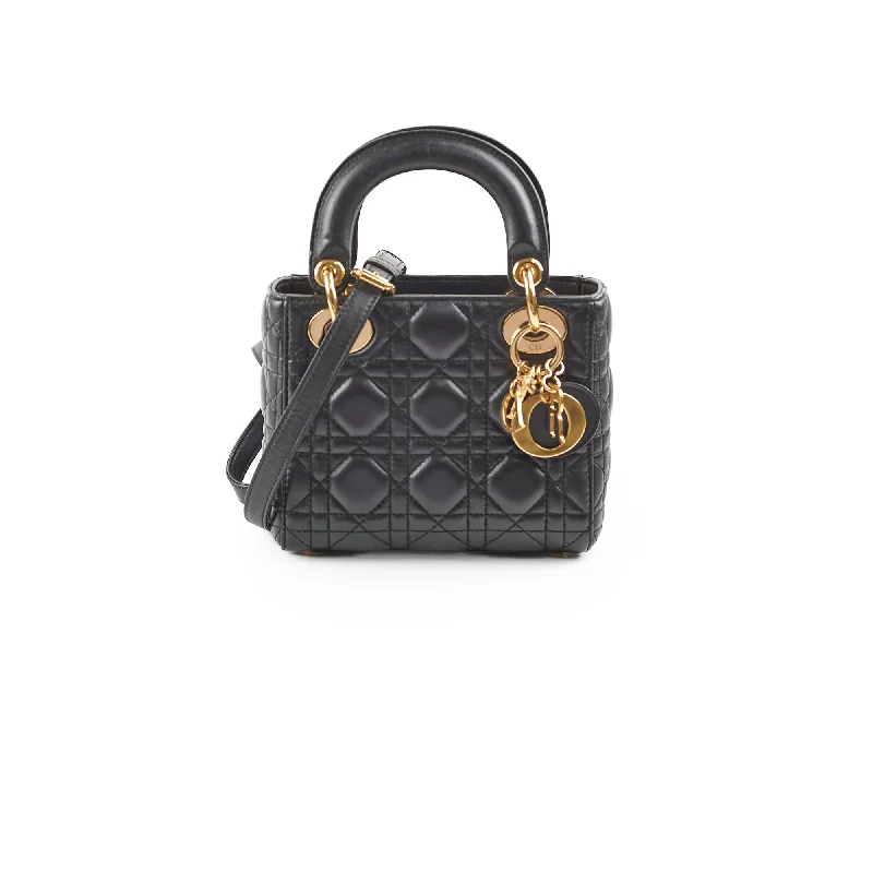 Christian Dior Mini Lady Dior Lambskin Black