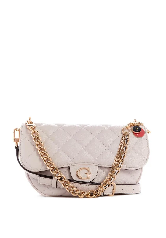 Guess Gillian Quilted Crossbody Bag, Stone