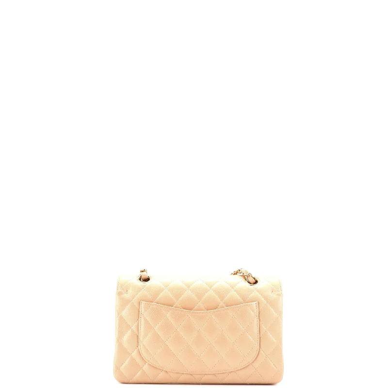 Classic Double Flap Bag Quilted Caviar Small