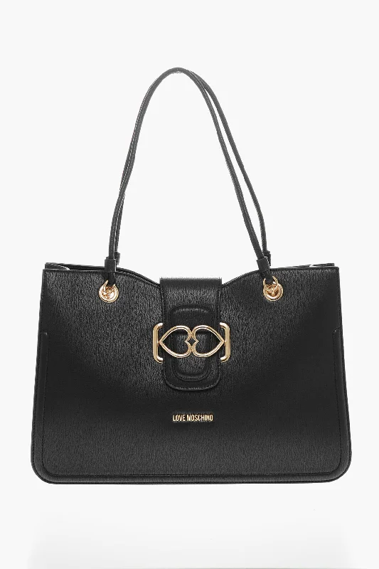 Moschino Love Moschino Faux Leather Tote Bag With Golden Closure