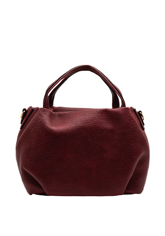 Zen Collection Hobo Style Small Grab Bag, Bordeaux