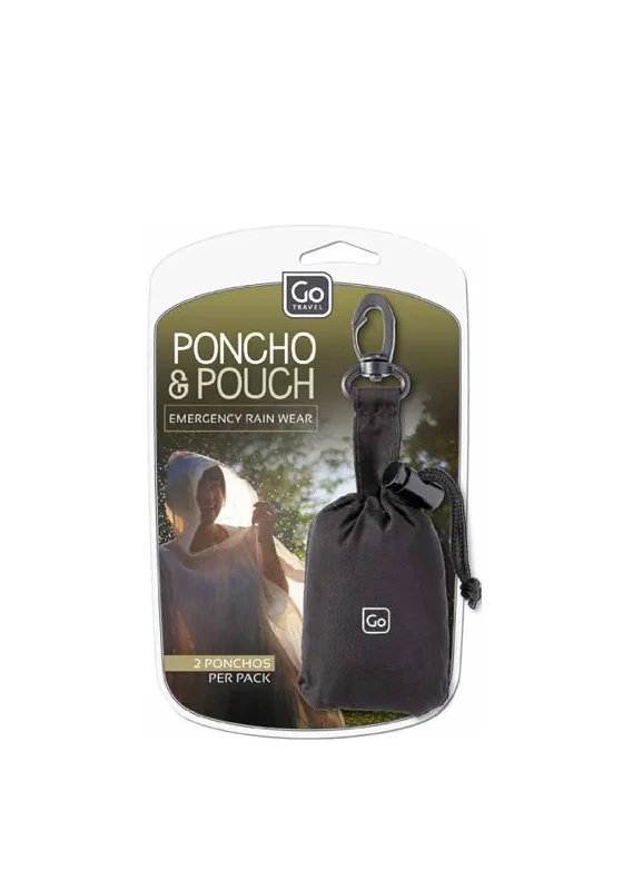 Go Travel Poncho and Pouch Rain Protector, 2 Pack