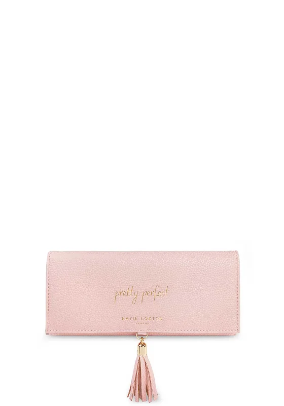 Katie Loxton Tassel Jewellery Roll, Blush Pink