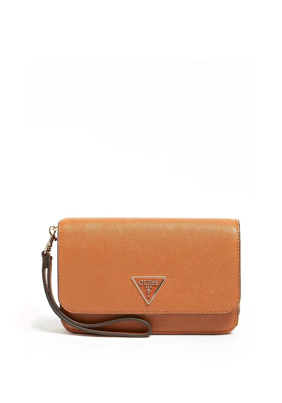 Guess Laurel Phone Organiser Mini Bag, Tan