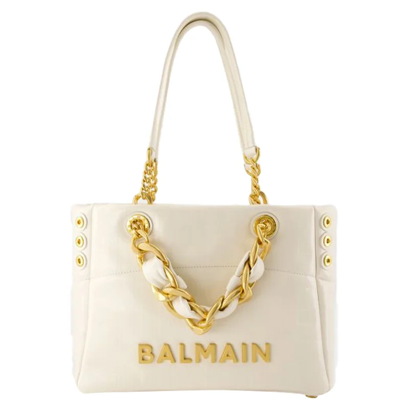 1945 Small Shopper Bag - Balmain - Leather - Beige