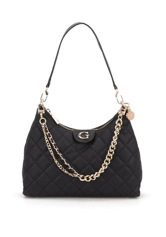 Guess Gillian Quilted Hobo Bag, Black