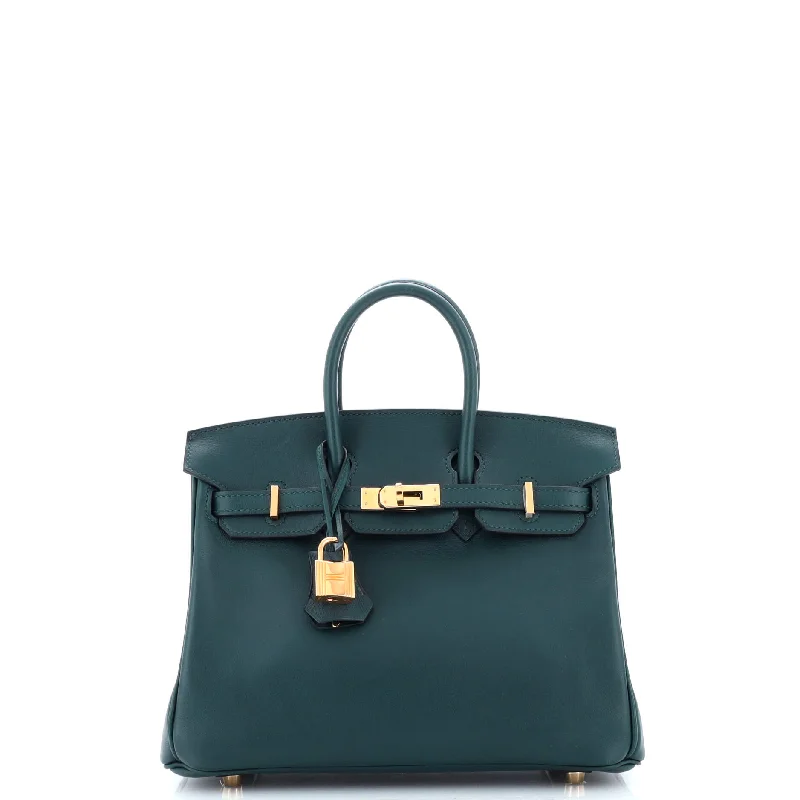 Birkin Handbag Vert Cypress Swift with Gold Hardware 25