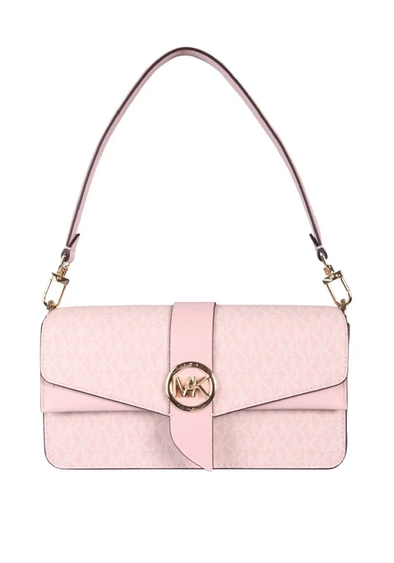 MICHAEL Michael Kors Greenwich Graphic Logo Shoulder Bag, Smokey Rose