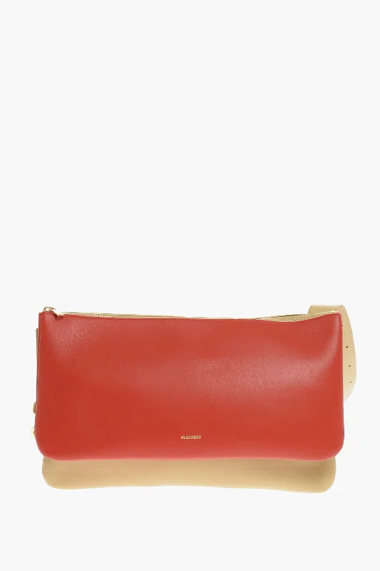 Jil Sander Soft Leather Two-Toned Crossbody Bag