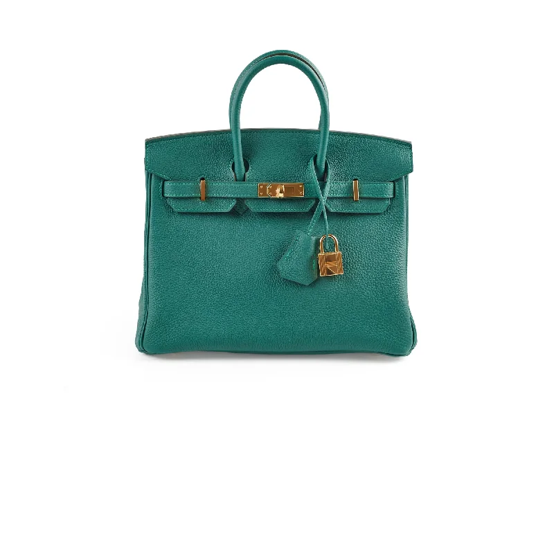 Hermes Birkin 25 Malachite Togo C Stamp