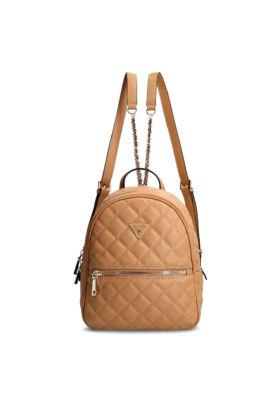 Guess Cessily Quilted Backpack, Tan