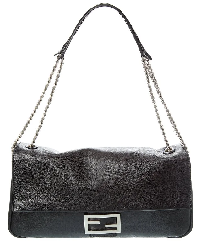 FENDI Baguette Chain Large Leather Shoulder Bag