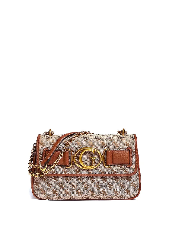 Guess Aileen 4g Logo Crossbody Bag, Cognac