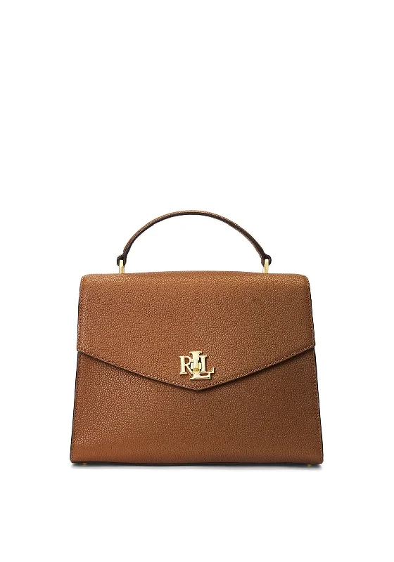 Ralph Lauren Medium Farrah Satchel Bag, Lauren Tan