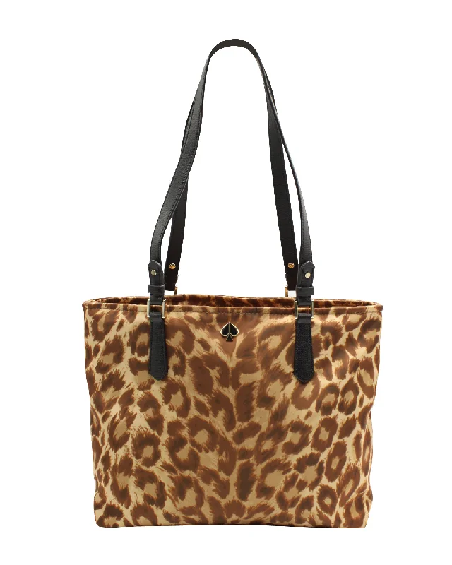 Kate Spade Taylor Leopard Crossbody Tote in Animal Print Nylon