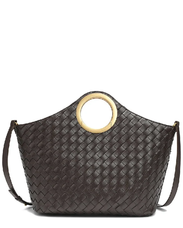 Tiffany & Fred Paris Hand Woven-Leather Tote