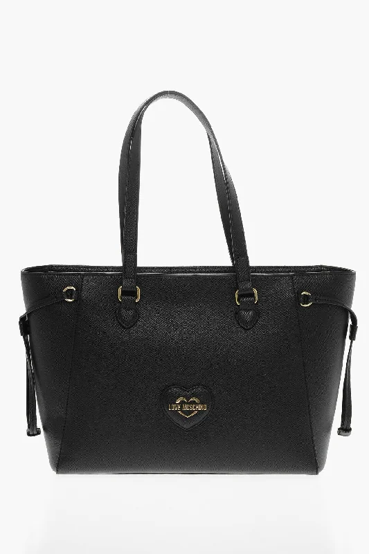 Moschino Love Saffiano Faux Leather Tote Bag