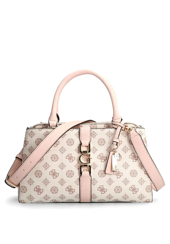 Guess Briana Girlfriend Satchel Bag, Cream & Pink