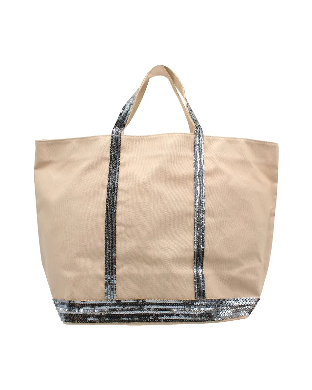 Vanessa Bruno Le Cabas Tote Bag in Beige Canvas