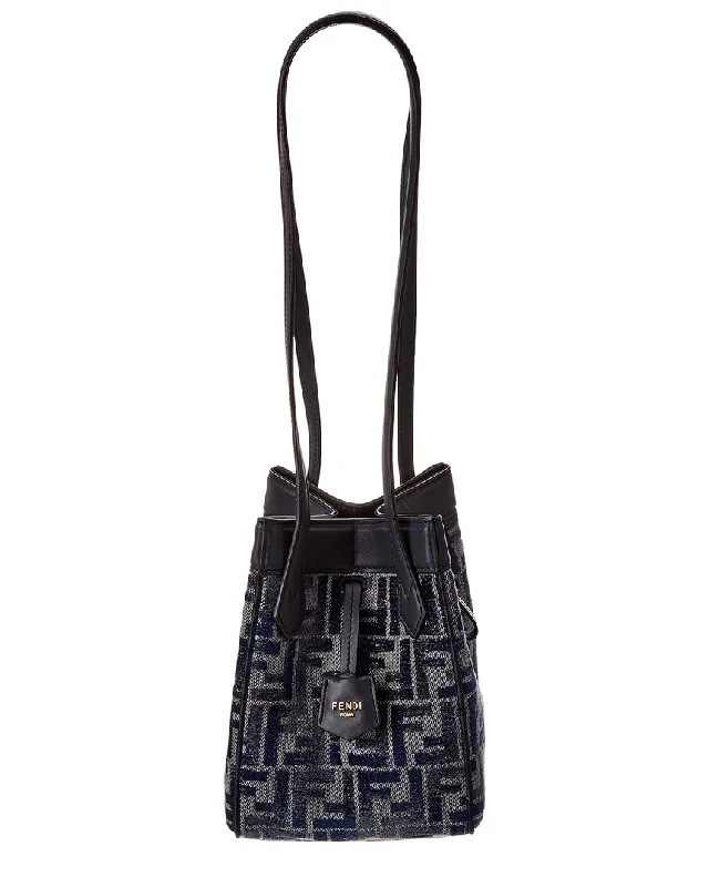 FENDI Origami Mini FF Canvas & Leather Shoulder Bag