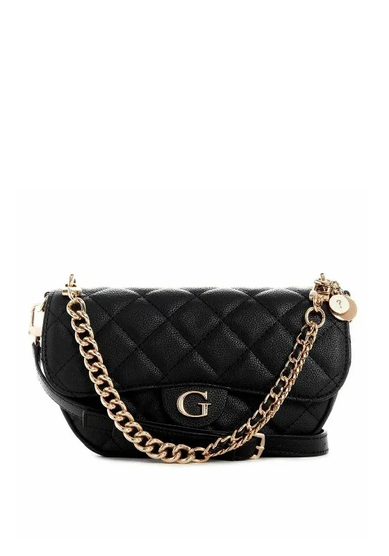 Guess Gillian Quilted Crossbody Bag, Black