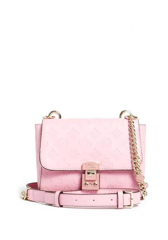 Guess Carlson Mini Embossed Crossbody Bag, Confetti Pink