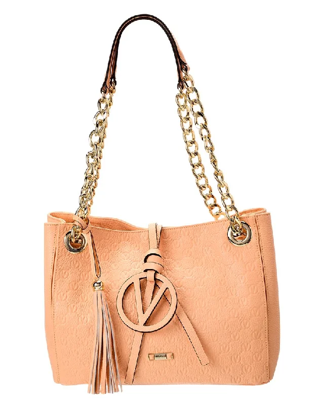 Valentino by Mario Valentino Luisa Medallion Leather Shoulder Bag