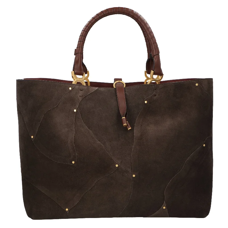 Chloé Marcie Large Leather Tote Bag Brown