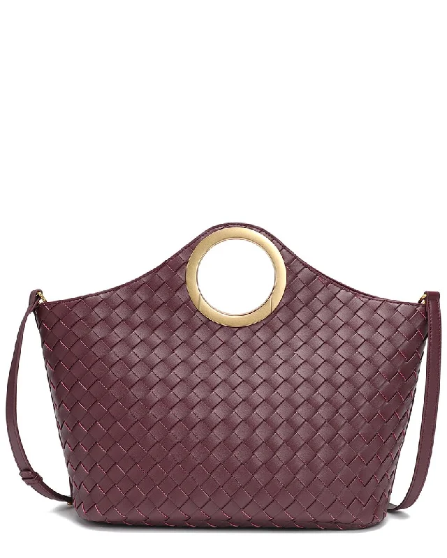 Tiffany & Fred Paris Hand Woven-Leather Tote