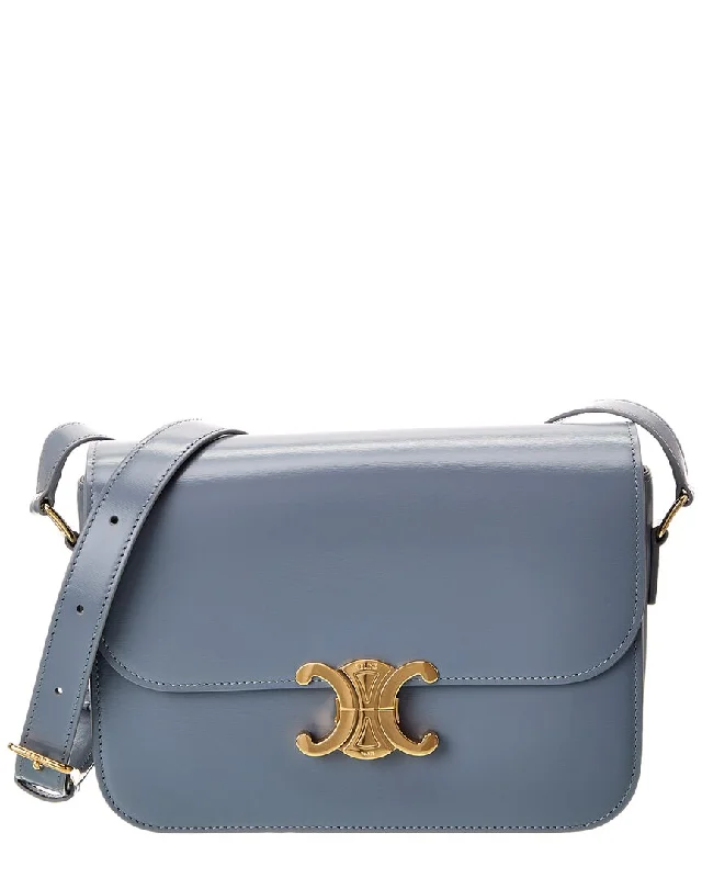 CELINE Classique Triomphe Leather Shoulder Bag