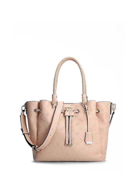 Guess Helaina 4g Peony Logo Large Shopper, Light Pink