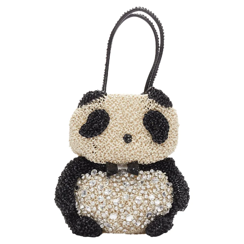 Anteprima Wire Bag rhinestone crystal Panda tote