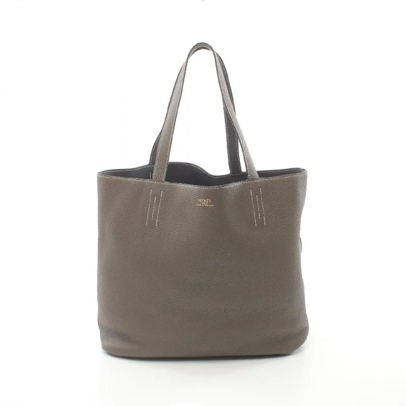 Hermes Double Sens 45 Tote Bag Brown/Blue