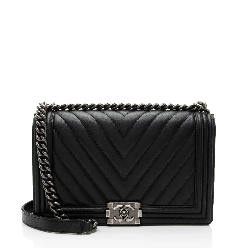 Chanel Chevron Lambskin New Medium Boy Bag