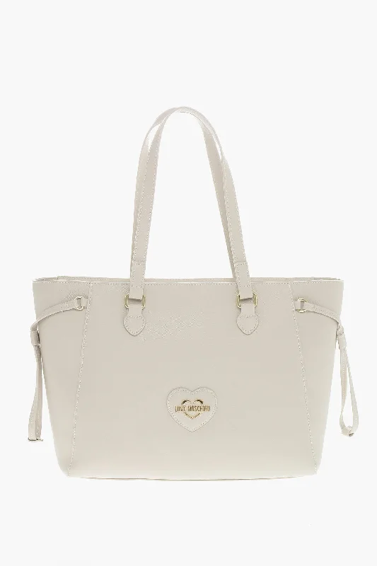 Moschino Love Saffiano Faux Leather Tote Bag