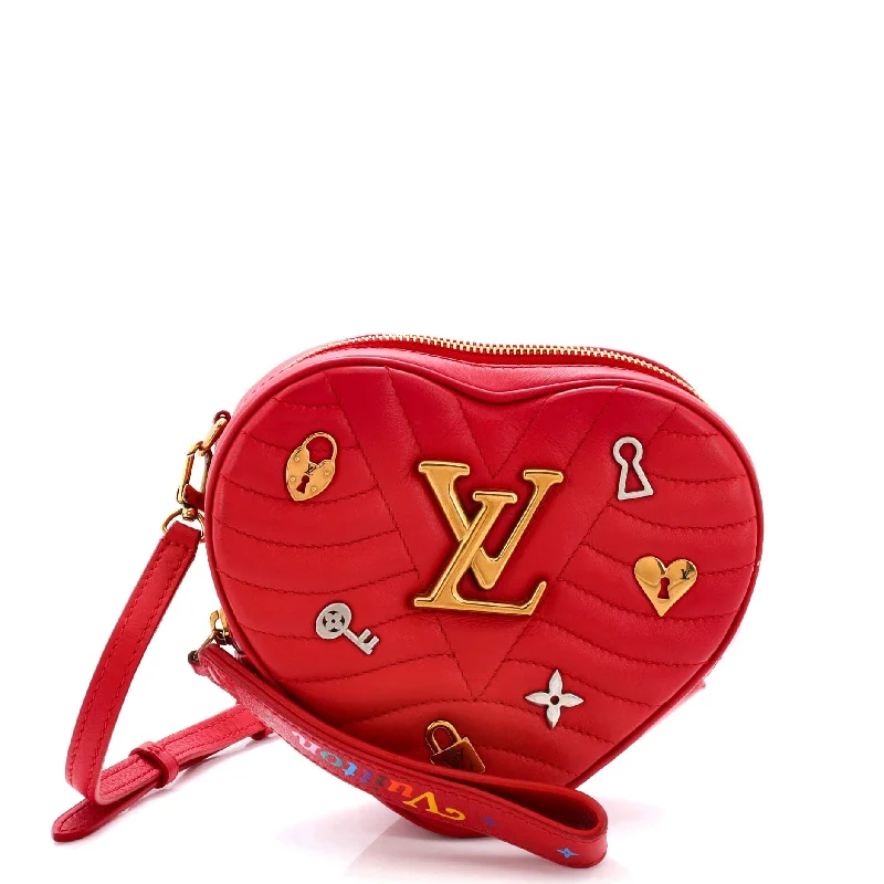 New Wave Heart Crossbody Bag Limited Edition Love Lock Quilted Leather