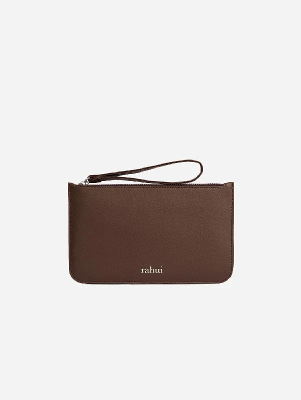 Sakura Piñatex Leather Vegan Mini Clutch | Brown