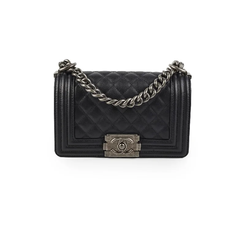 Chanel Small Boy Lambskin Black