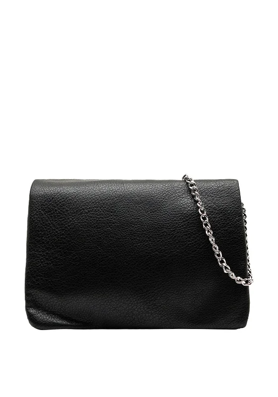 Zen Collection Small Flap Crossbody Bag, Black