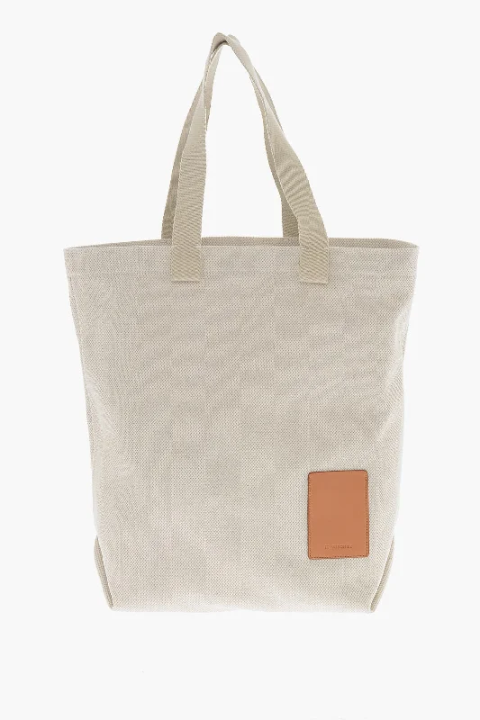 Il Bisonte Canvas Robur Tote Bag With Leather Details