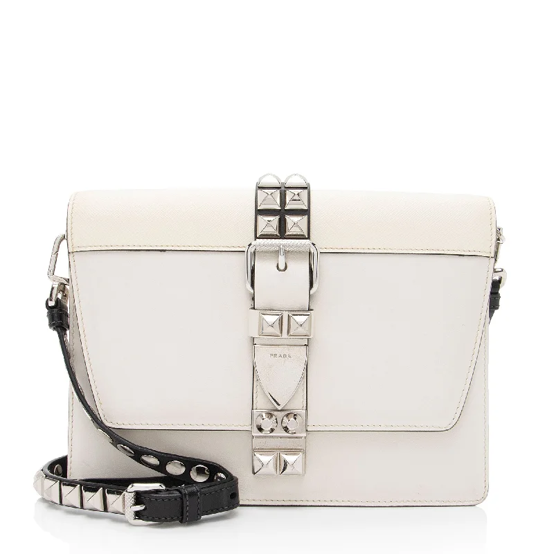 Prada Studded Calfskin Elektra Small Shoulder Bag